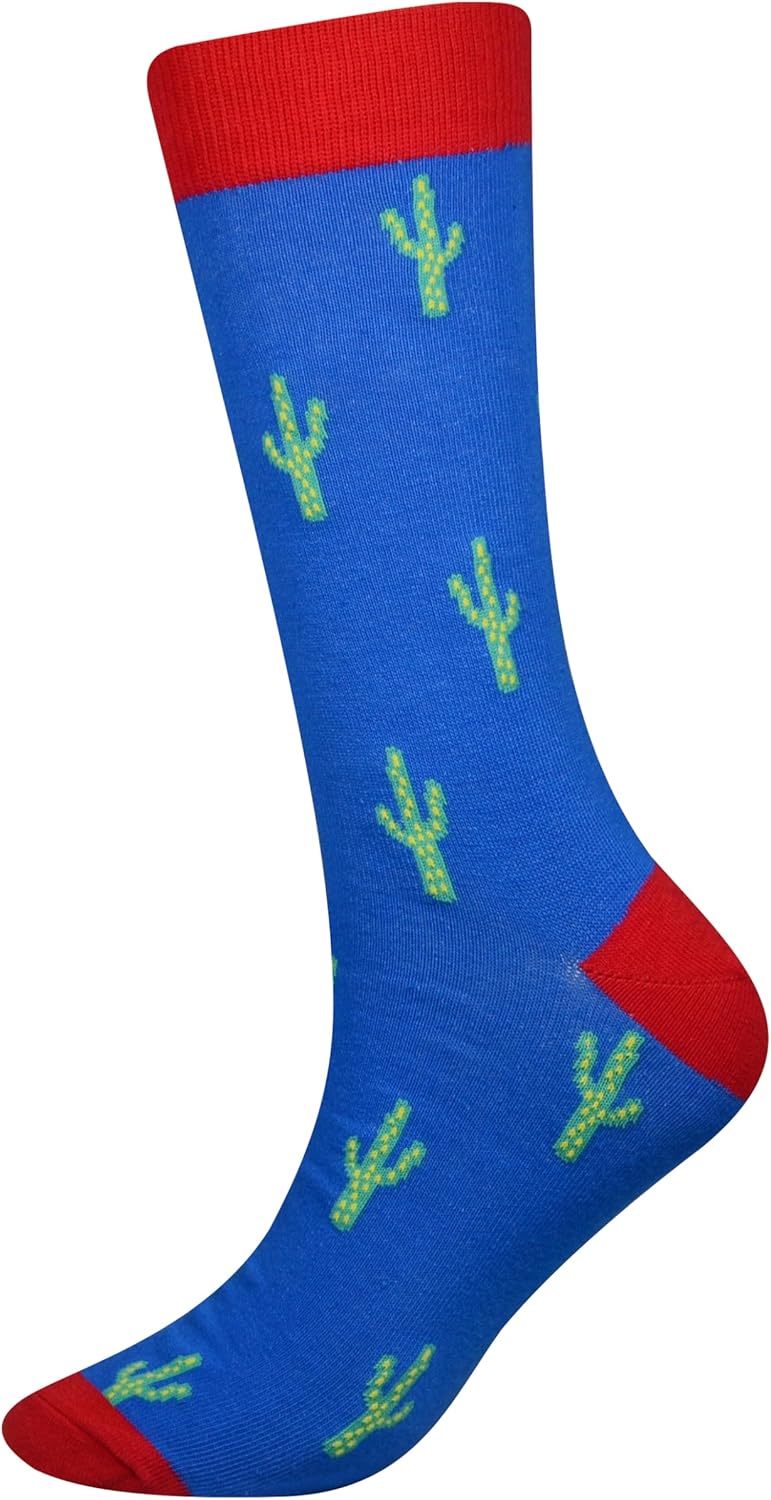 Cansok Men's 2/4 Packs Fun Crazy Novelty Dress Crew Socks - Image 4